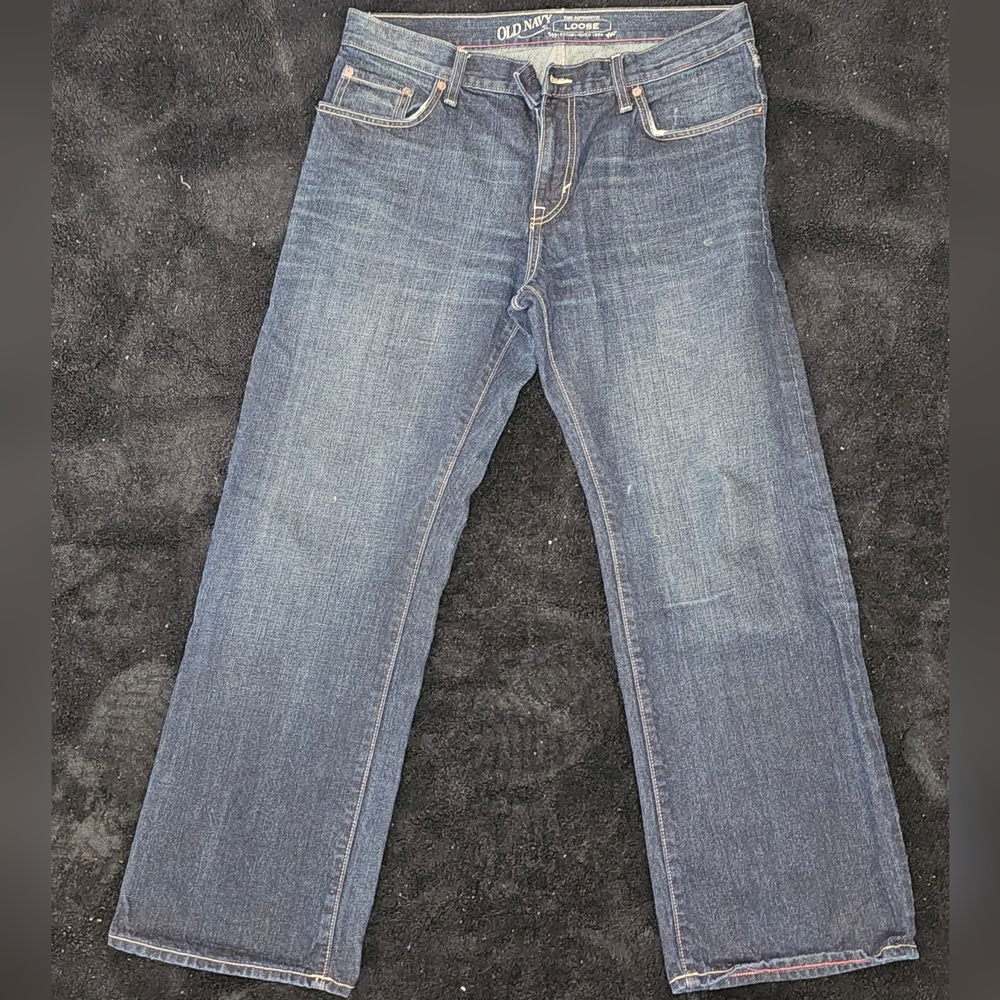 Vintage Old Navy Men's Loose Fitted Jeans 33x30
